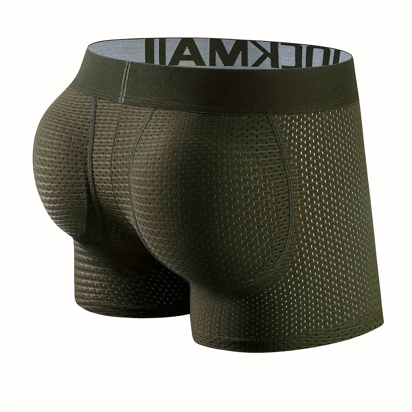 1 peça cueca boxer masculina sexy fashion respirável macia e confortável com elevação do bumbum