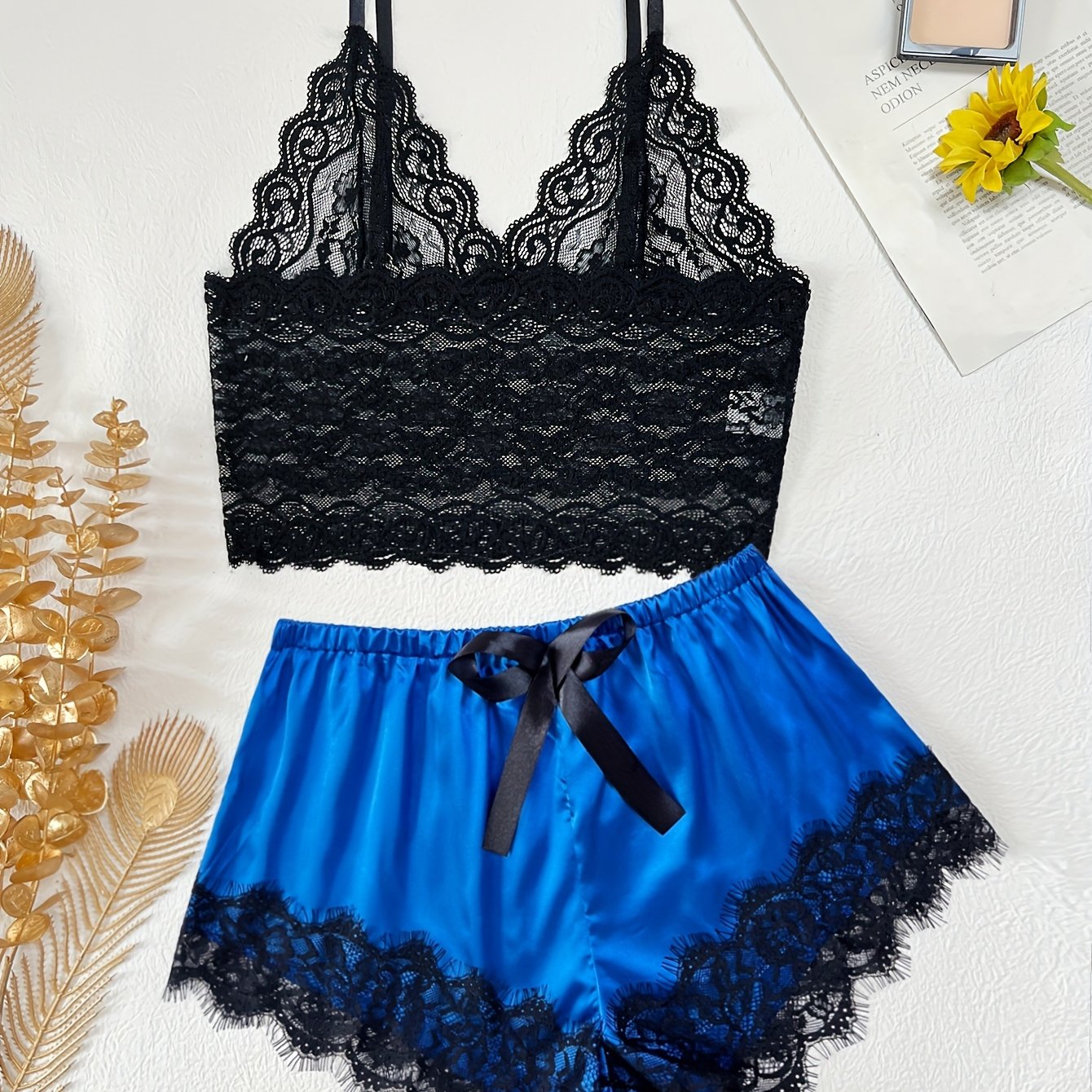 Lace Dessous Set mit Jakobs muschel besatz, BH-und Spitzen besatz, Damen-Dessous und-Unterwäsche