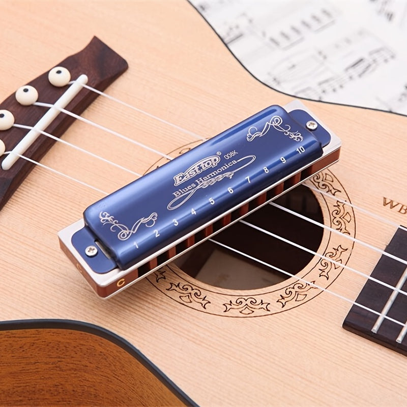 East Top Harmonica: 10 Holes, 20 Tones, Key Of C - Perfect For Professionals, Beginners & Students!