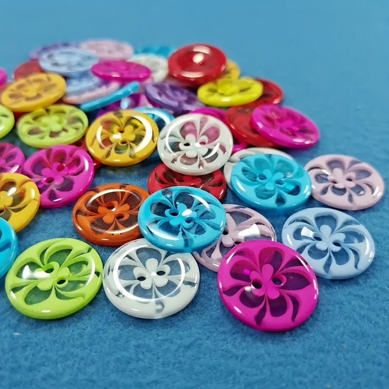 50pcs, Mixed Color 0.51inch Resin Buttons For Children's Clothing Sewing Supplies DIY Handmade Materials, Sewing Crafts DIY Handmade Supplies, Plastic Sewing Buttons, Clothing Sewing & Knitting Supplies, Clothing Sewing Supplies