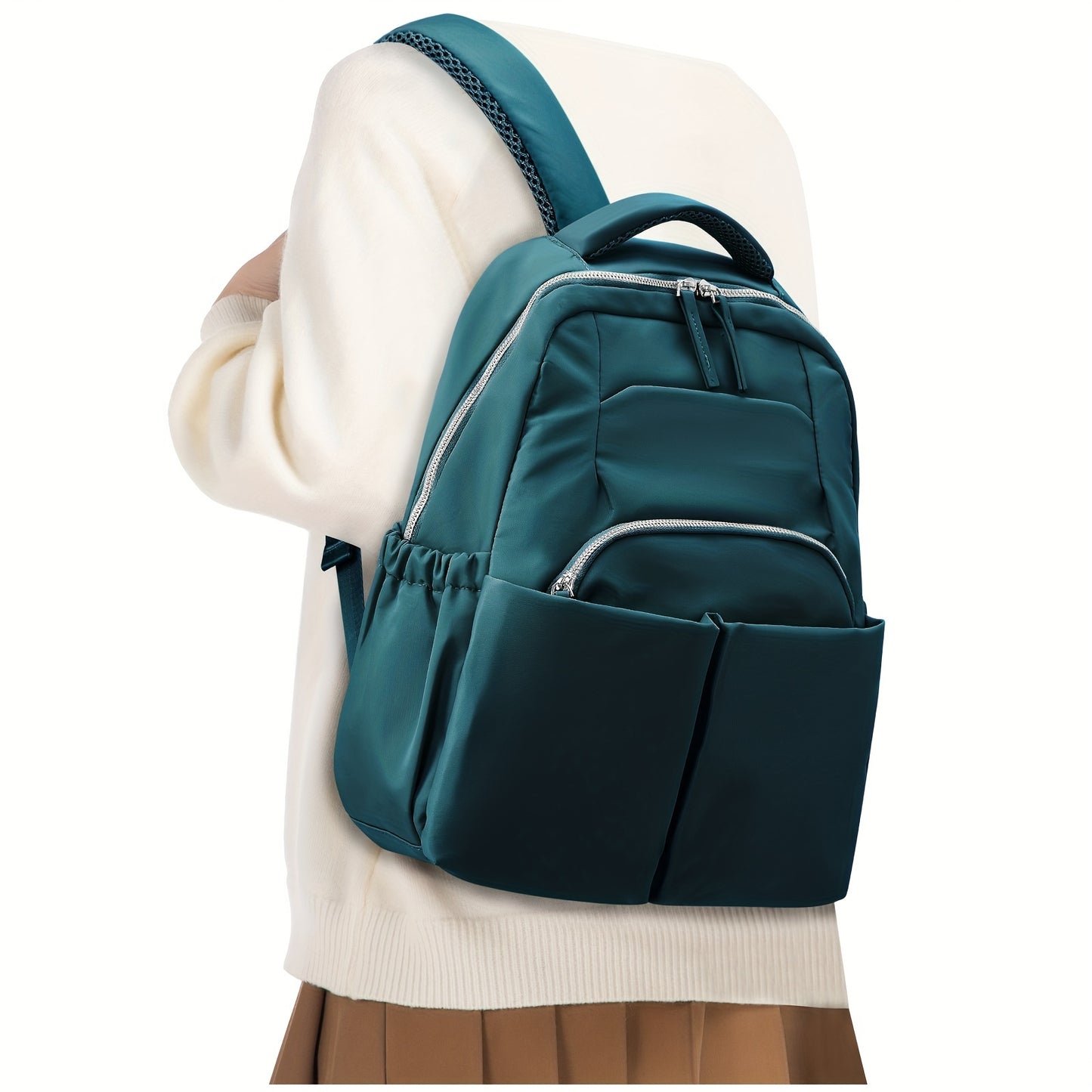 Mochila escolar formal simples e moderna, mochila Sue diária versátil, bolsa de bagagem minimalista para viagens