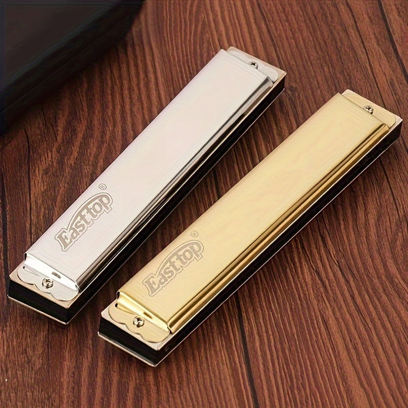 East top 24-Hole Tremolo Harmonica C Key Good-air Tightness Professional Harmonica Musical Instruments