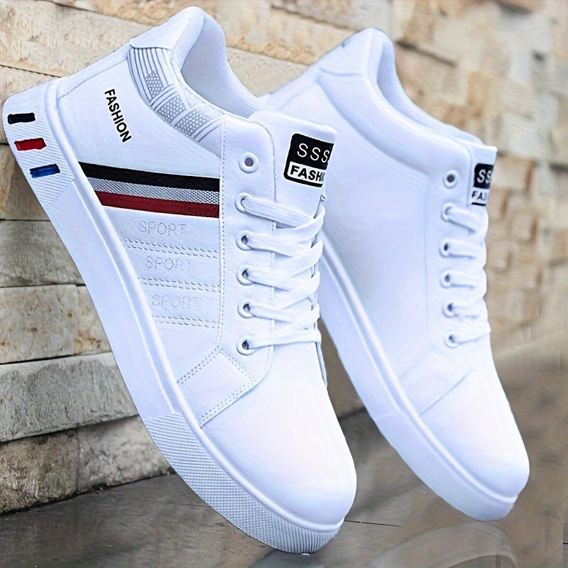 Men's Skate Shoes With Good Grip, Breathable Lace-up Sneakers