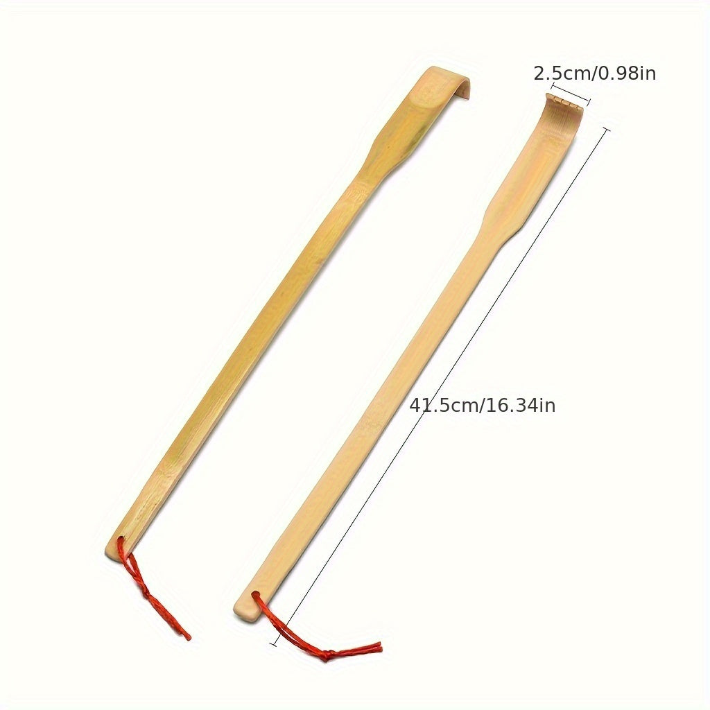 Scratcher arrière en bois 1pc, Scratcher arrière en bois avec longue poignée, Scratcher portable pour toute la famille