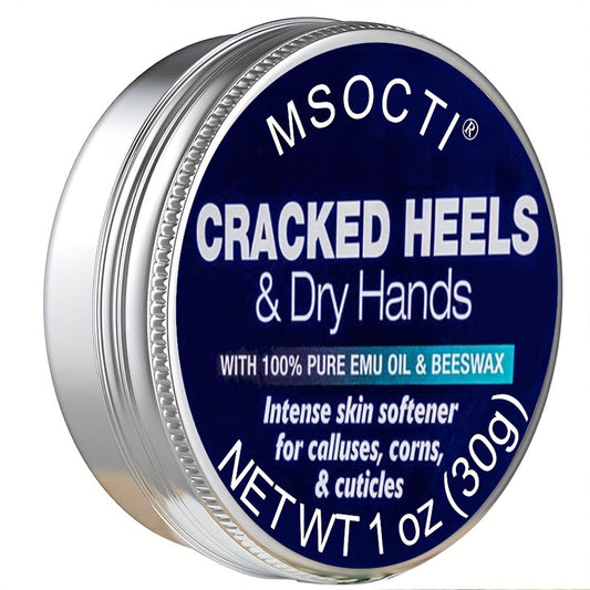 30g Cracked Heels & Dry Hands Intense Skin Softener -for Calluses, Corns Cuticle,Fast- Penetrating Hydrating Moisturizer, Made W\u002F 100% Pure Emu Oil & Beeswax,Foot Cream