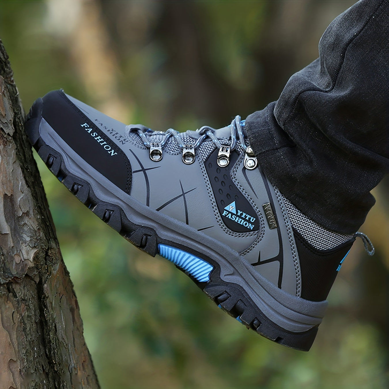 Chaussures de randonnée en plein air pour hommes, respirant confortable soutien de la voûte antidérapante alpinisme baskets de voyage