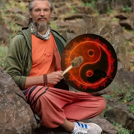 Déverrouillez la puissance du rythme avec cet ensemble d'instruments de percussion chaman tambour!