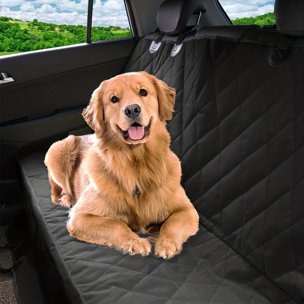 Waterproof Non-Slip Rear Seat Pet Car Mat for Dogs - Protect Your Car Seats and Keep Your Pet Comfortable