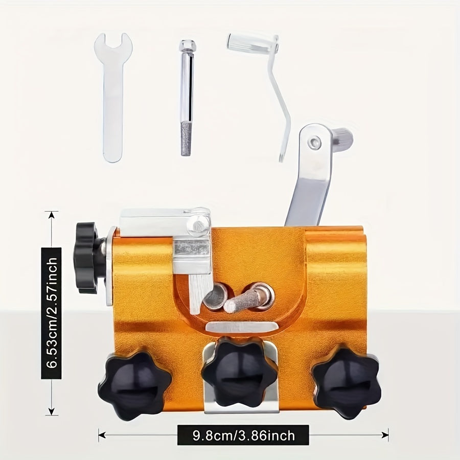 1 Set Chainsaw Sharpening Kit, Quick Chainsaw Sharpening Tool, Portable Chainsaw Sharpener Clamp, Manual Crank Chainsaw Blade Blade, Electric Chainsaw File\u002Fgrinder Accessories, For Various Chainsaws