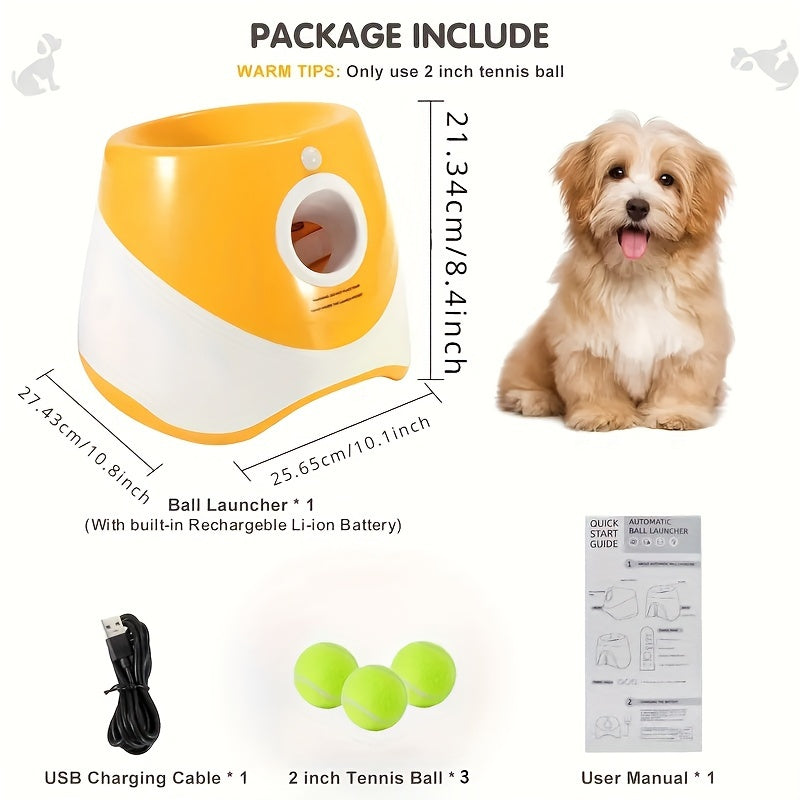 1set Colorblock Electric Pet Ball Throwing Machine Toy For Dog For Training