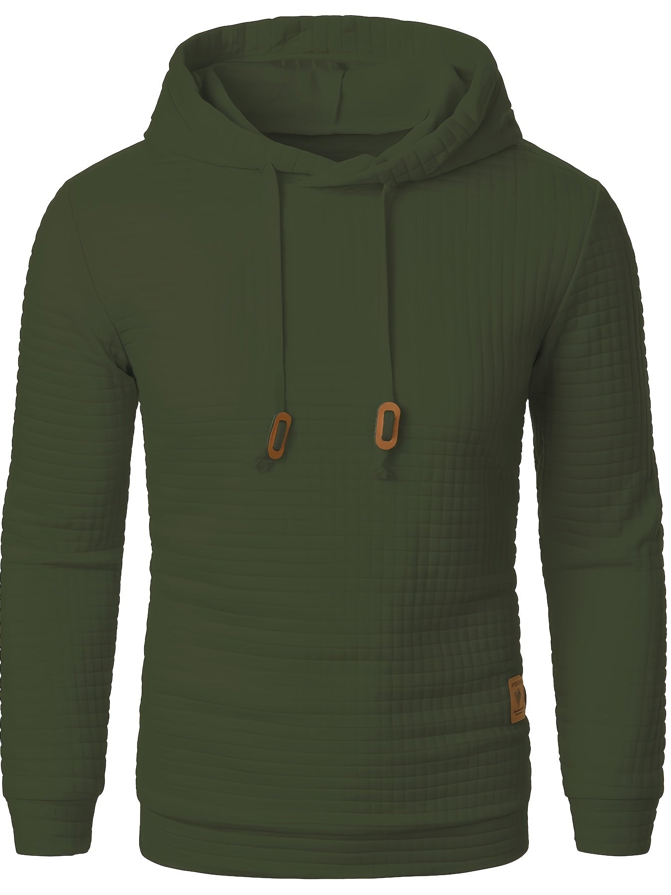 Herbst und Winter Herren lässig bequeme Waffel lang ärmel iger Hoodie, Sport-Kapuzen pullover für Herren mit Kordel zug