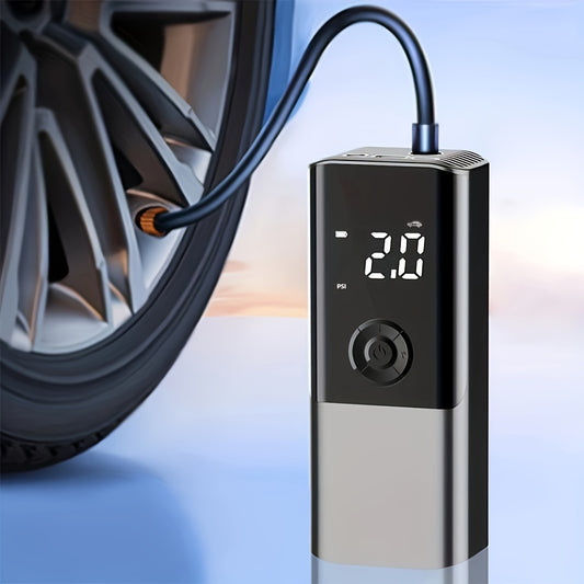 Electric Car Air Pump Cordless Car Tire Inflator Pump Portable Air Compressor Pump For Car Tire Air Pump With LED Light For Car Bike Motor Balls