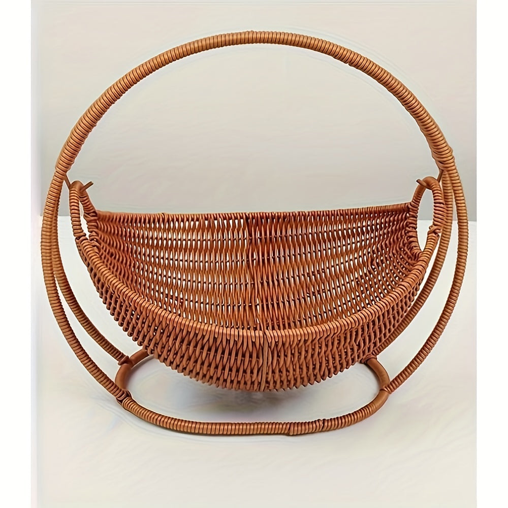 1pc Small Pet Hammock, Limitation Rattan Woven Storage Basket, Creative Hamster Cradle, Household Sleeping Hammock For Guinea Hamsters Chinchillas Bunnies