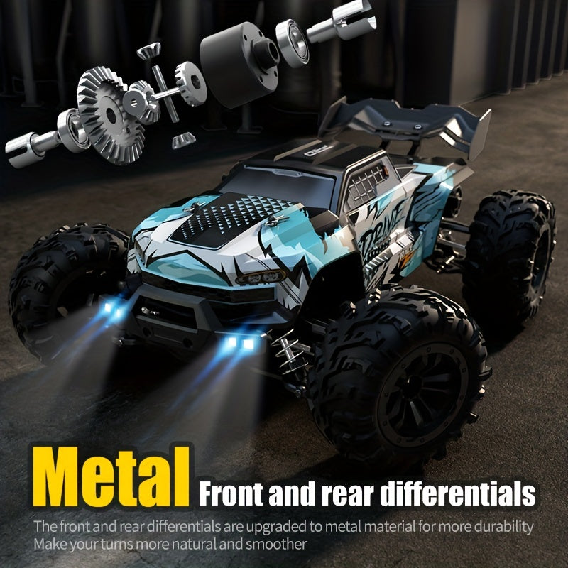 New Q117 2.4GHz 70km\u002Fh Professional RC Car: Brushless Motor, 1:16 Scale 4WD Alloy High-speed Off-road Climbing Vehicle, LED Lights.Perfect for beginners Men's Gifts and Teenager Stuff