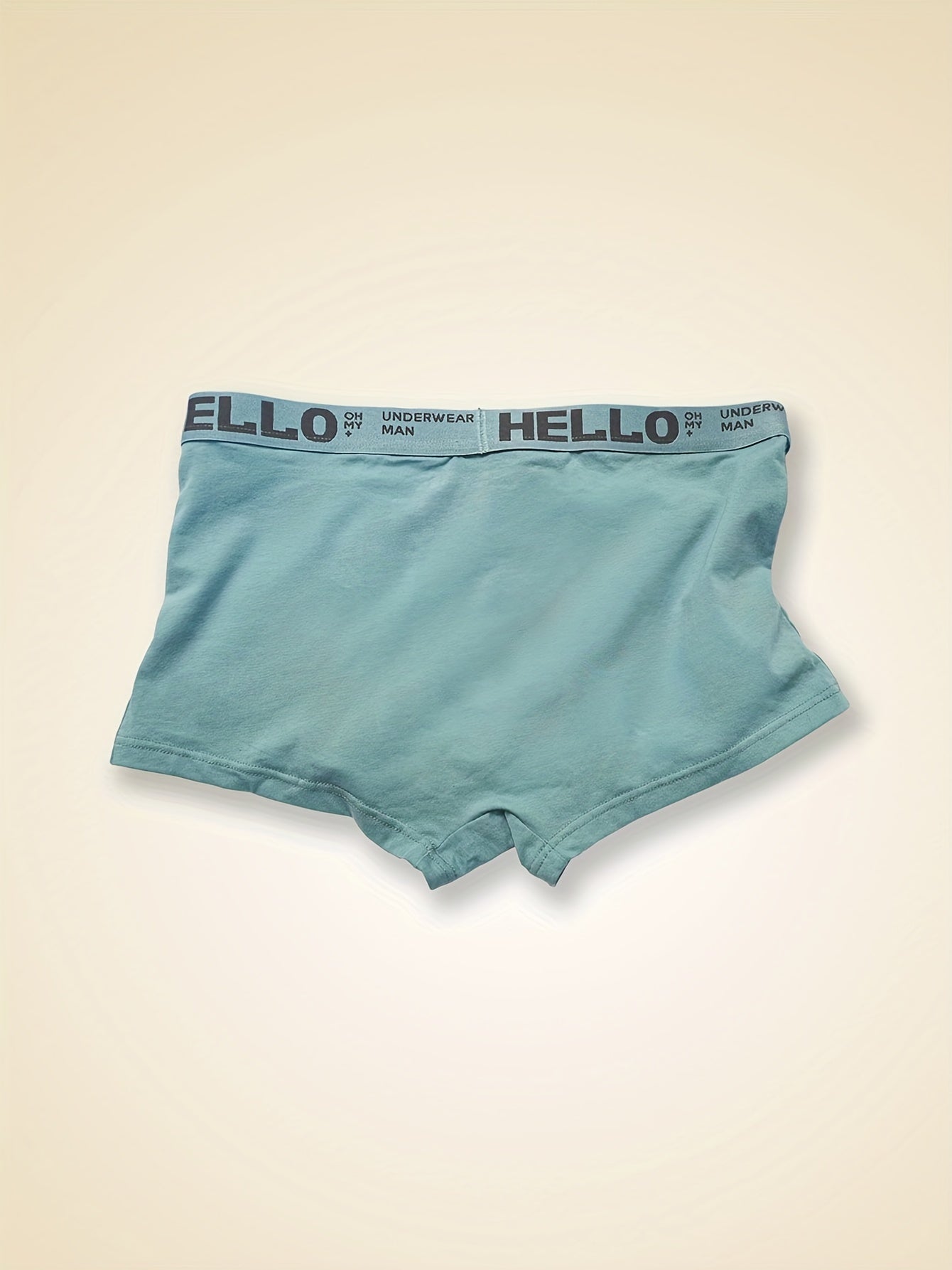 Cuecas boxer elásticas respiráveis de algodão masculino 4 unidades