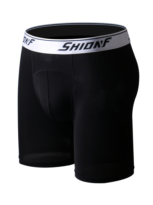 Black Plus Size Men's Ice Silk Briefs Underwear
