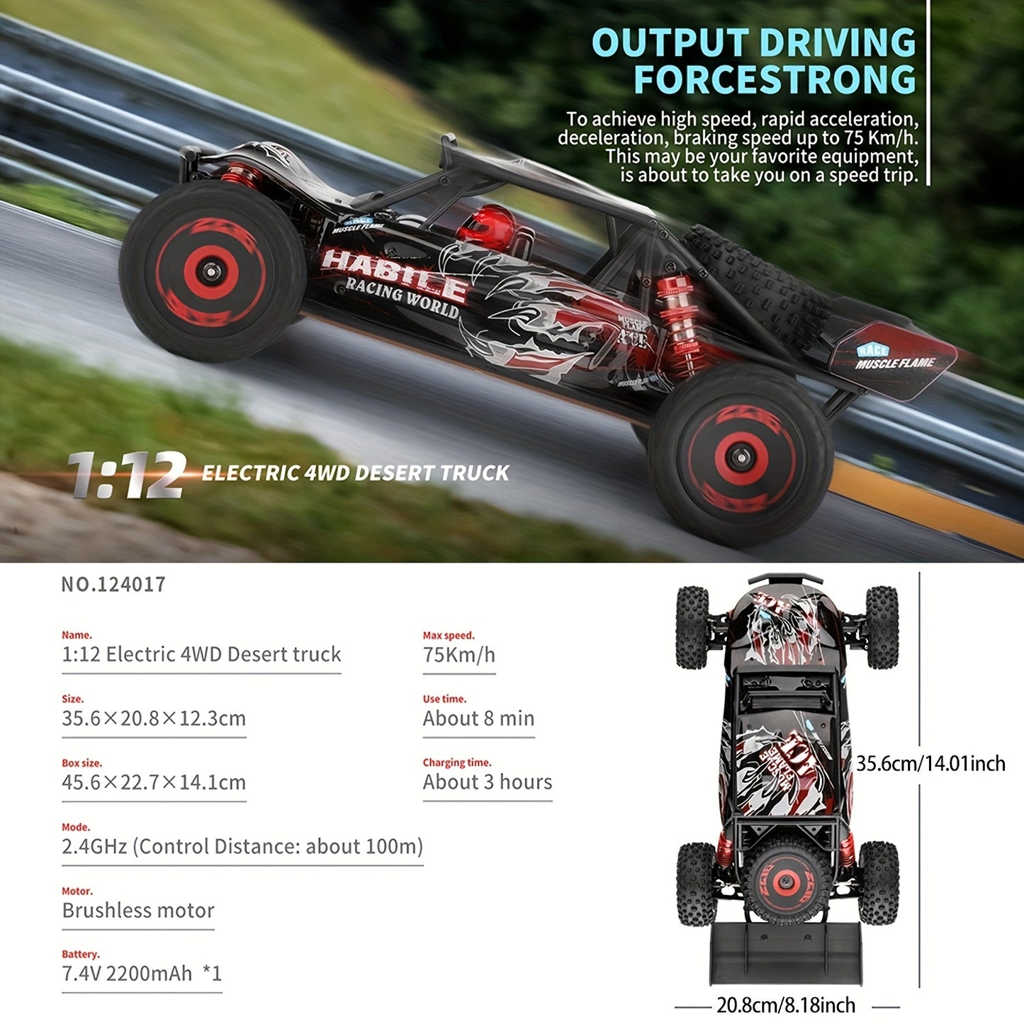 High-Speed RC Car Racing Adventure - WLtoys 124016 124018 Brushless 4WD Off-Road Car, Up To 75 KM\u002FH!