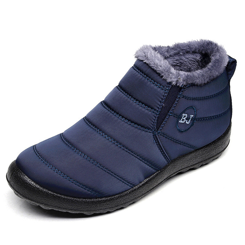 Damen-Fleece-Futter-Schnees tiefel, Wasserdichte Slip-On-Thermo-Stiefeletten, Winter-warme Plüsch-kurze Stiefel