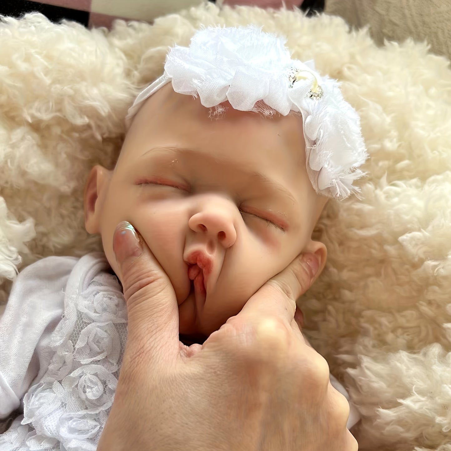 18 Inch\u002F45 CM Sleeping Whole Silicone Reborn Dolls, Full Body Soft Solid Silicone Reborn Doll, Artist Painting Dolls, Christmas Gift