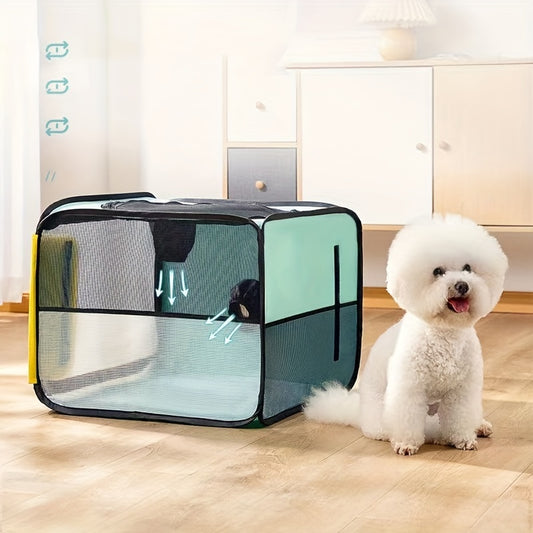 Portable Pet Hair Drying Box, Pet Dry Room Hands-Free Dryer Cage, Foldable Pet Dry Room, Pet Hair Dryer