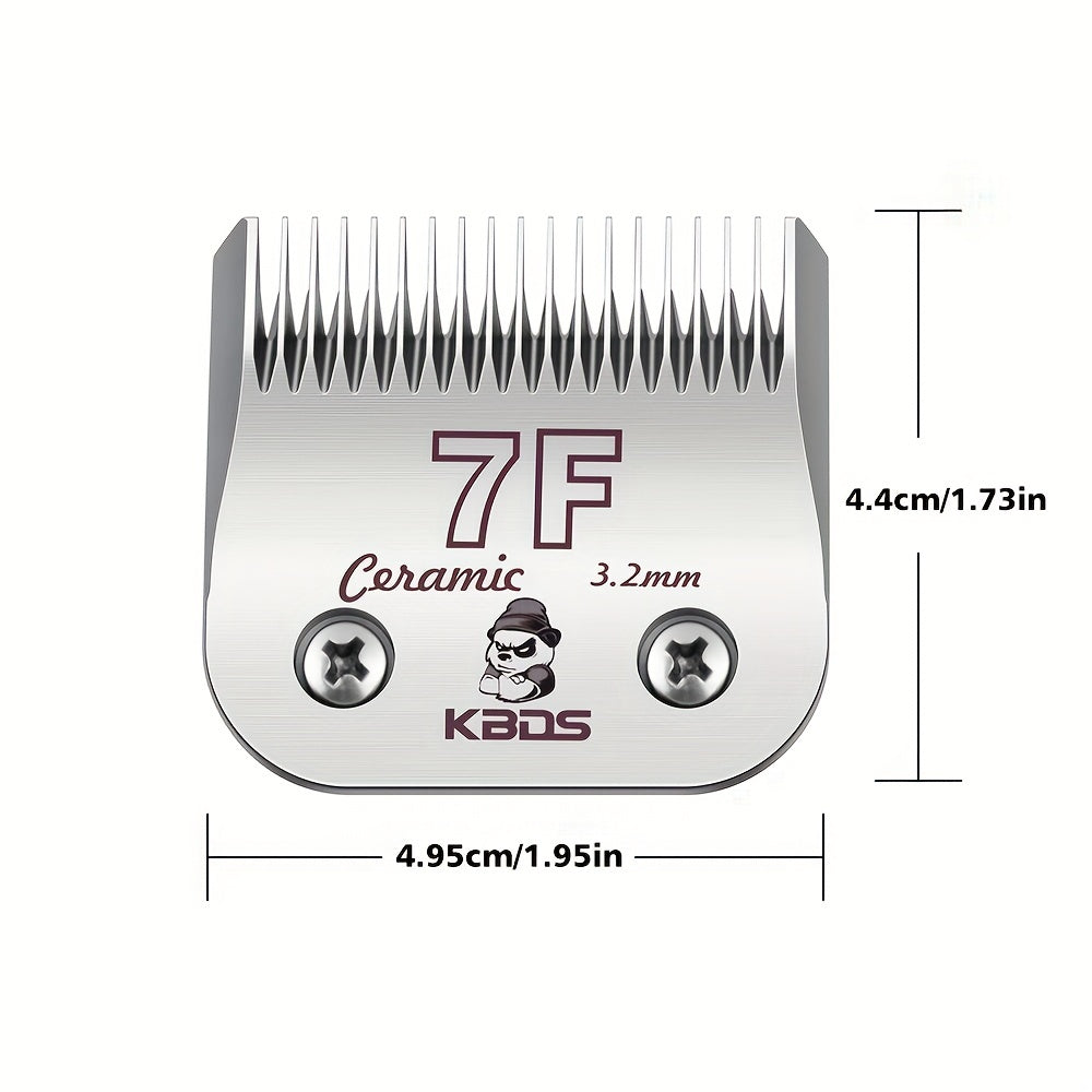 Professional Detachable Blade, KBDS Size 10\u002F7F\u002F5F\u002F4F Detachable Pet Dog Grooming Clipper Ceramic Blades Set,Compatible With Andis,Oster A5,Wahl KM10 Series Clippers,Cut Length 1\u002F16\