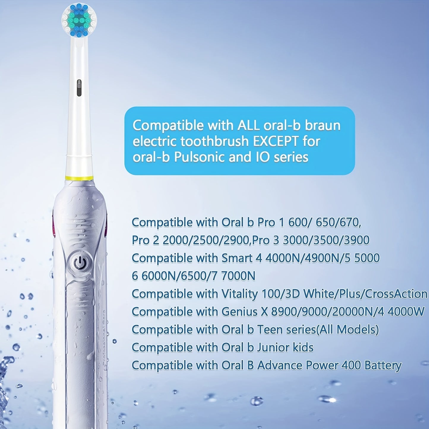 Replacement Heads Compatible With Braun Oral B Electric Toothbrush, Sensitive Toothbrush Heads For Pro 1000\u002F9000\u002F 500\u002F3000\u002F8000\u002FSmart\u002FGeinus Toothbrush-16 Pack