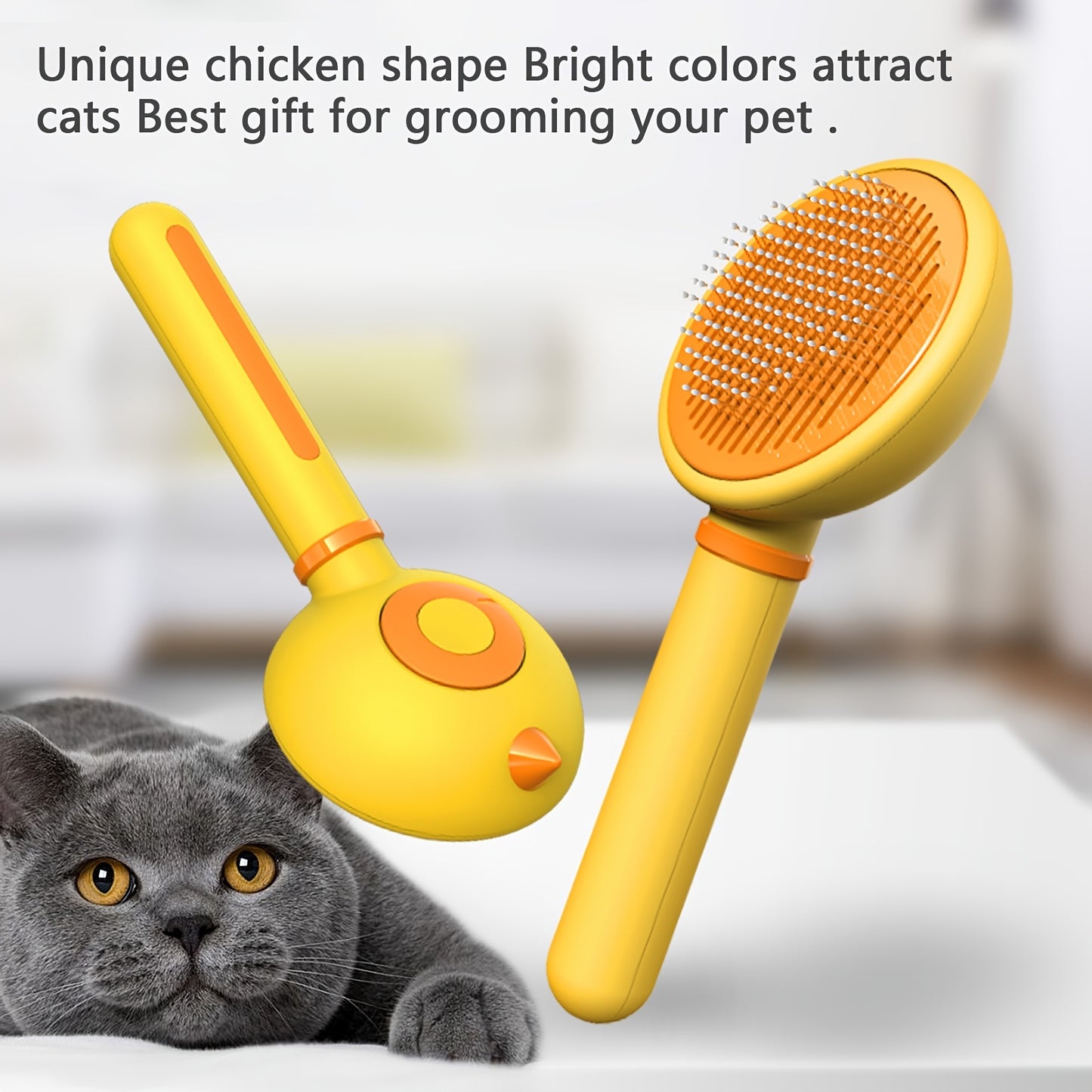 Chick Self-Cleaning Pet Hair Brush Comb - Perfect for Removing Tangles & Loose Hair, Plus Massage!