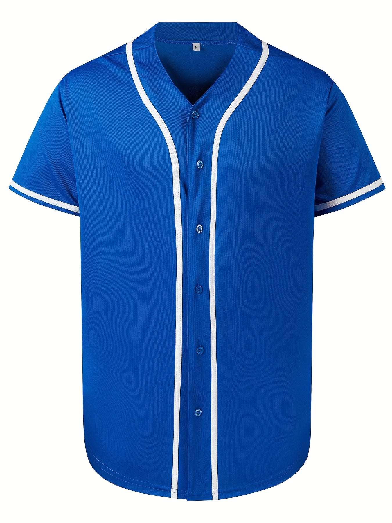 Camiseta de manga corta de béisbol sólido para hombres de talla grande, camiseta con cuello en V de verano de moda para deportes de béisbol, ropa versátil para hombres