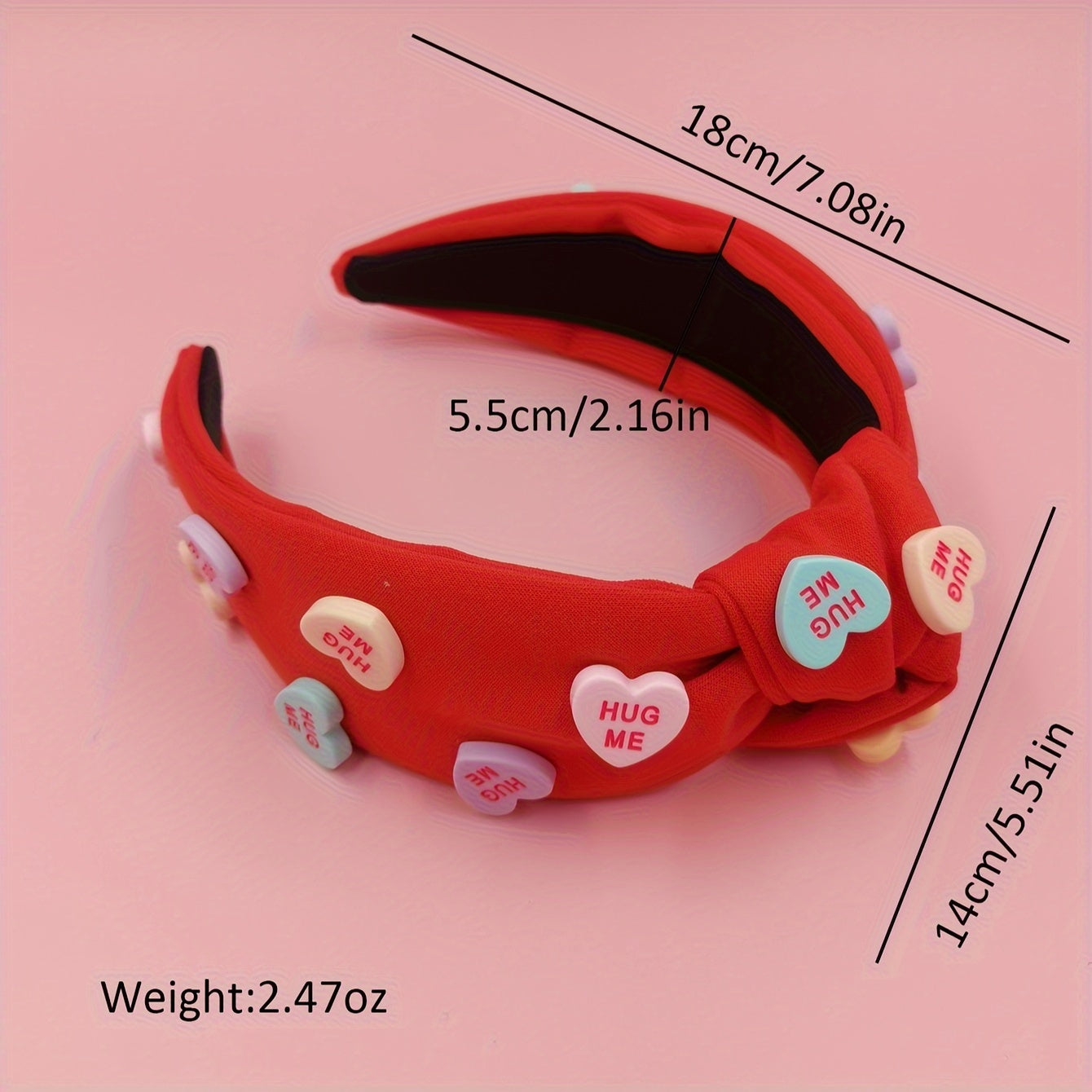 2pcs Heart Decor Headband Cross Top Knot Hair Bands Girls Hairband Hair Accessories Twisted Knotted Head Wrap