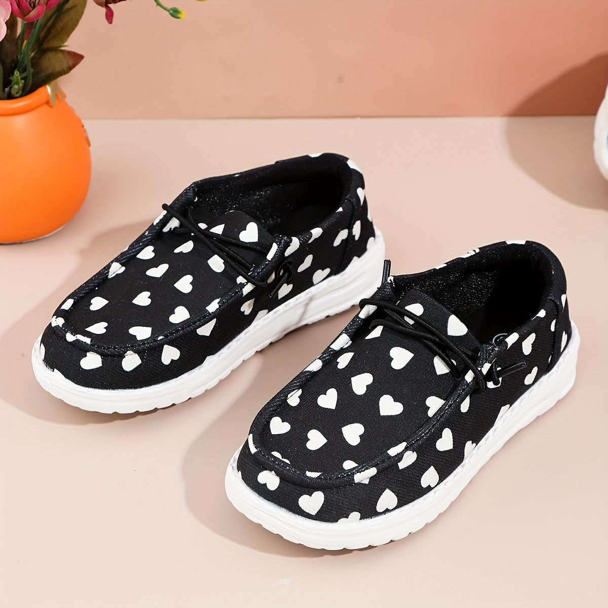 Girl's Trendy Retro Polka Dot Pattern Loafer Shoes, Comfy Non Slip Casual Sneakers For Kids Outdoor Activities