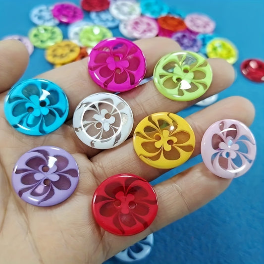 50pcs, Mixed Color 0.51inch Resin Buttons For Children's Clothing Sewing Supplies DIY Handmade Materials, Sewing Crafts DIY Handmade Supplies, Plastic Sewing Buttons, Clothing Sewing & Knitting Supplies, Clothing Sewing Supplies