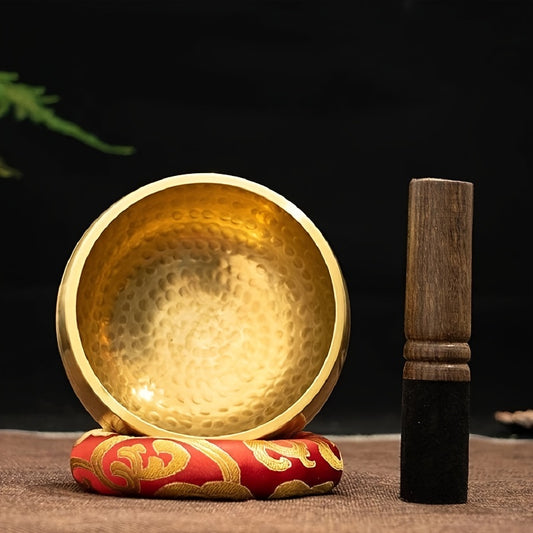 Meditation Singing Bowl Set for Yoga, Mindfulness, Chakra Healing, and Self-Regulation - Promotes Relaxation and Inner Peace