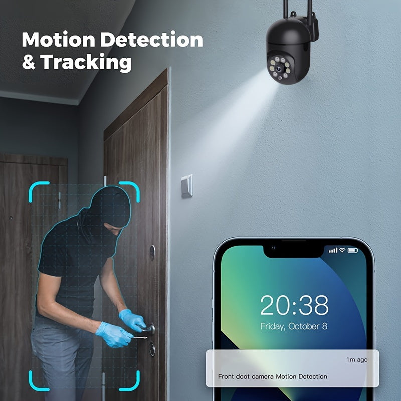 Smart Home Security Camera: HD 1080P Wifi Ball Camera with Dual-Frequency, Alexa & Google Home Compatible, Motion Detection & Two-Way Audio, No TF\u002FSD Card Needed