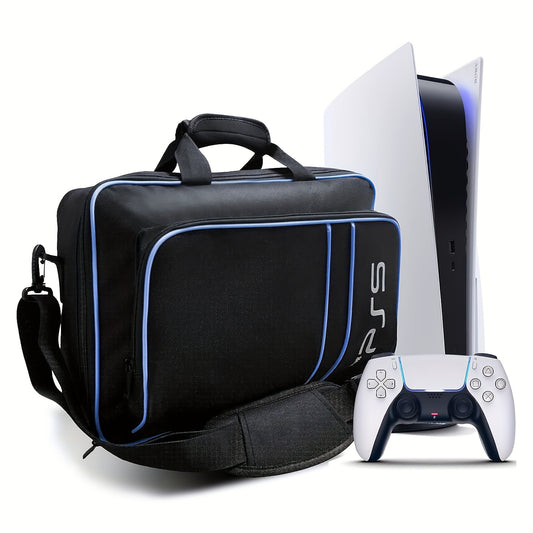 Carrying Case Compatible With PlayStation5 Console Travel Bag For PlayStation5 Carrying Case, Console Digital\u002FDisk Edition, Large Holding For PS5 Controllers, GameCards, Laptop, Ideal Gift