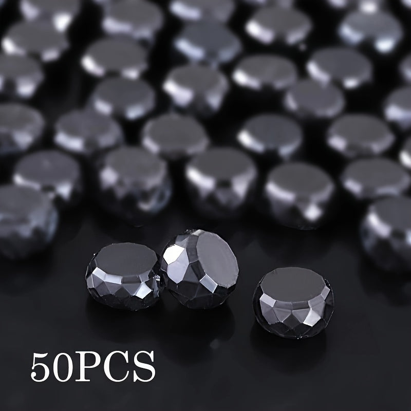 50Pcs 8mm Round Faceted Beads For DIY Valentine's Day Bracelet Necklace Jewelry Making Accessories