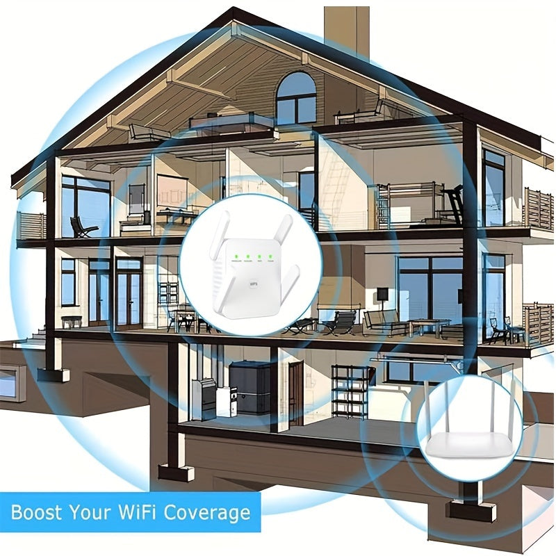 2023 Newest WiFi Extender\u002FRepeater, Covers Up To 9860 Sq.ft And 60 Devices, Internet Booster - With Ethernet Port, Quick Setup, Home Wireless Signal Booster