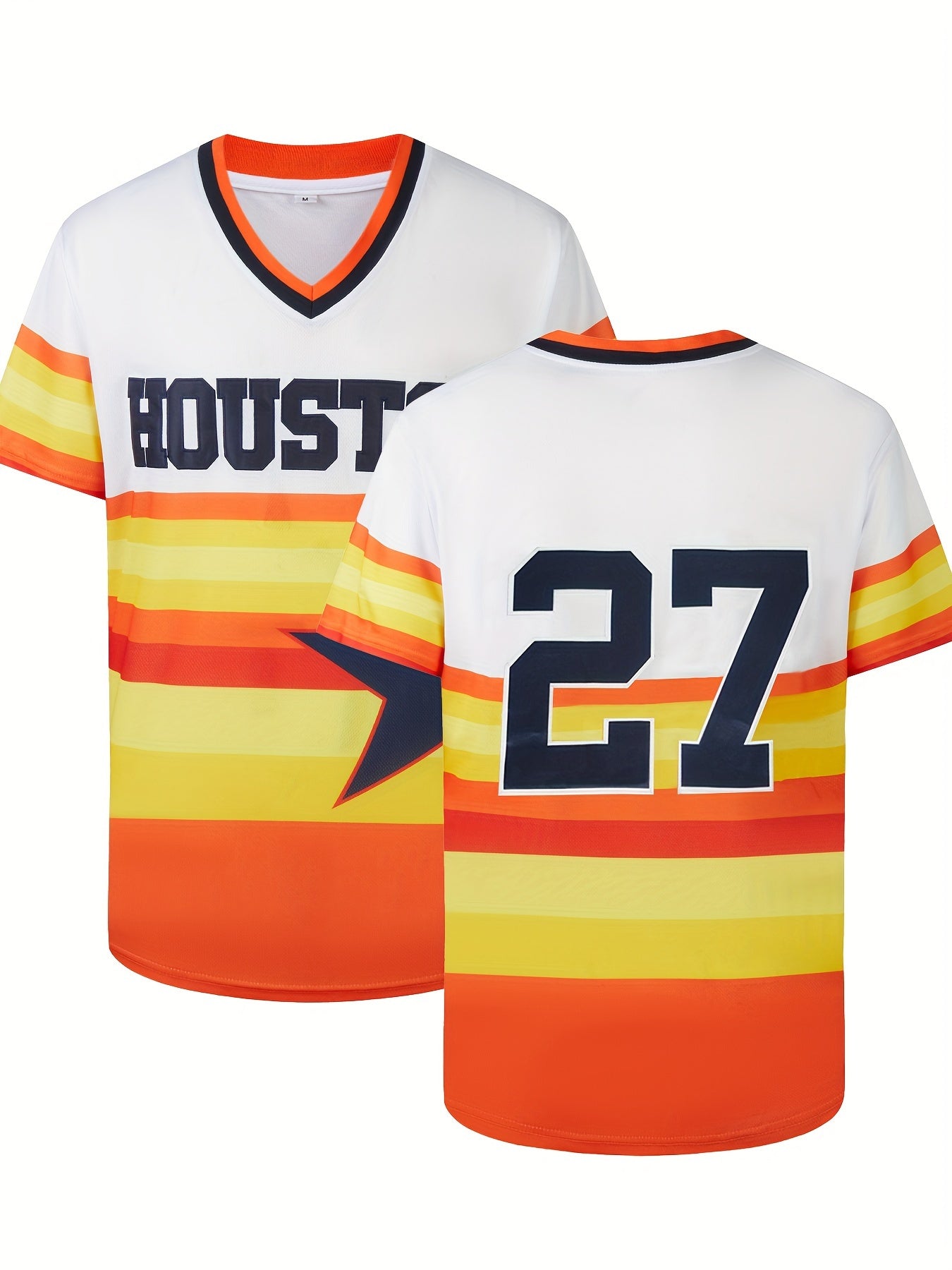 Plus Size Men's Letters & Star Graphic Print Jersey T-shirt For Sports\u002Foutdoor