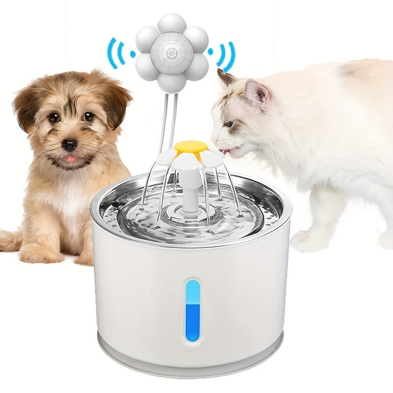 Fonte de água para gatos 1 unidade, interruptor com sensor de movimento, fonte para animais de estimação, parada automática, economiza energia para fontes de água para gatos (compatível com fonte de água restrita)