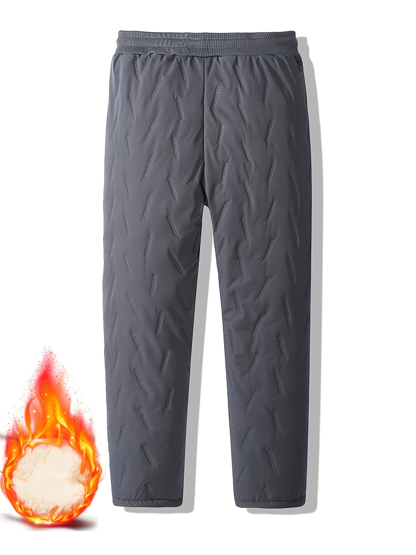 Men's Winter Warm Fleece Lined Pants Outdoor Sports Camping Straight Pants Hiking Pants Thicken Thermal Trousers