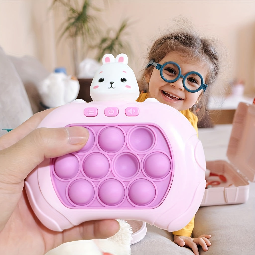 Jeu animal de poche pour des enfants, console de jeu concurrentielle de bulle rapide de poussée