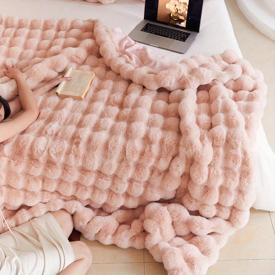 1pc Soft and Cozy Plush Blanket for Travel, Sofa, Bed, and Home Decor - Perfect Gift for Family and Friends