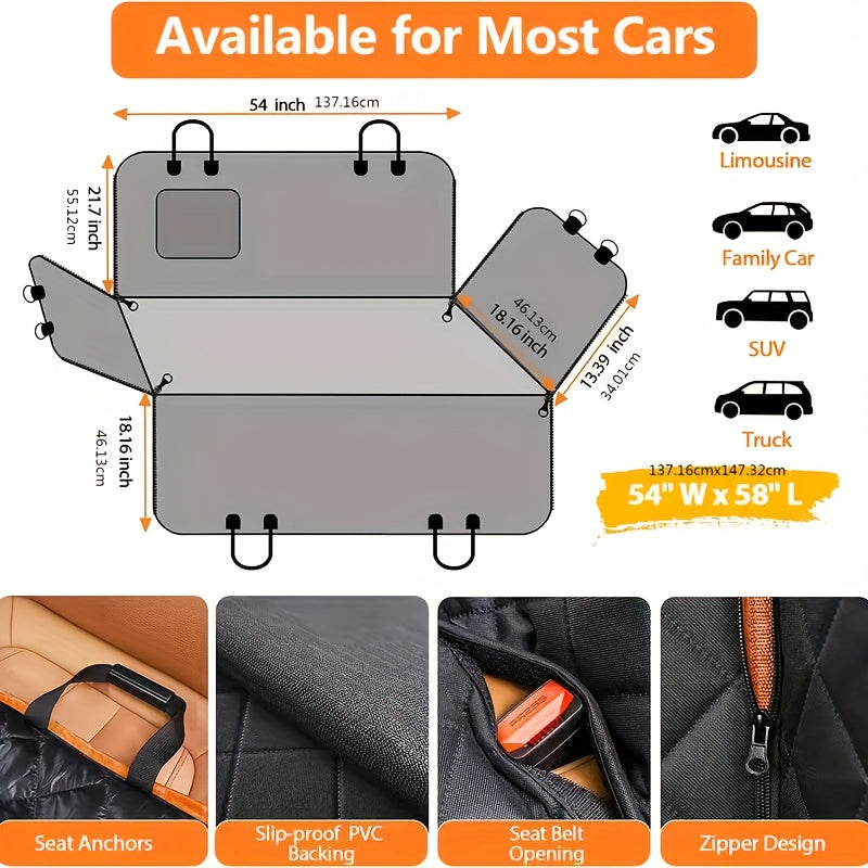 Dog Car Seat Cover Anti-dirty And Waterproof Pet Mat Pet Hammock SUV Cars Pets Protector