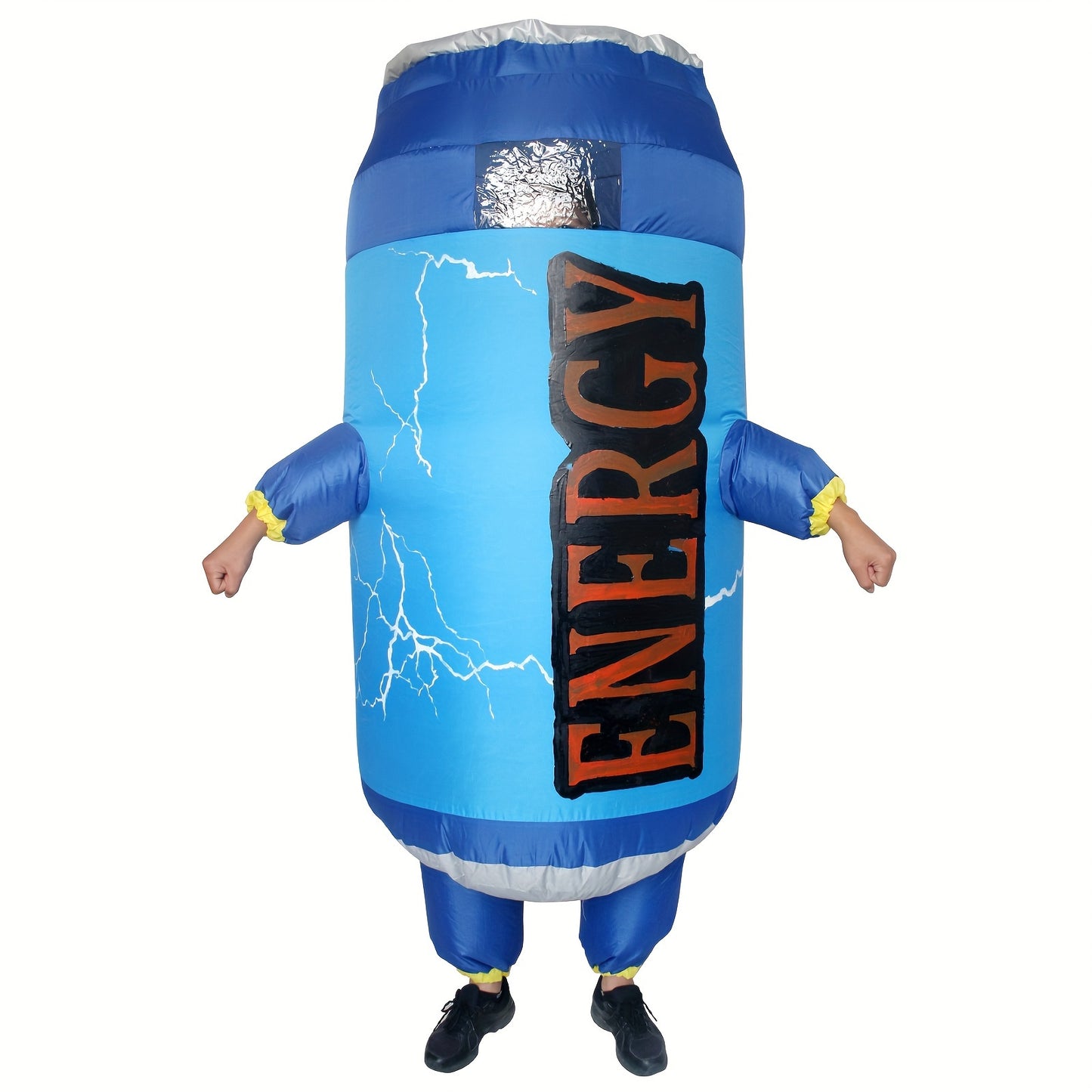 Cool Funny Blue Energy Drink Design Inflatable Suit, Inflatable Cartoon Doll Outfit, Halloween Christmas Carnival LARP Party Supplies Photography Props, Stage Performance Accessories, Perfect Gift