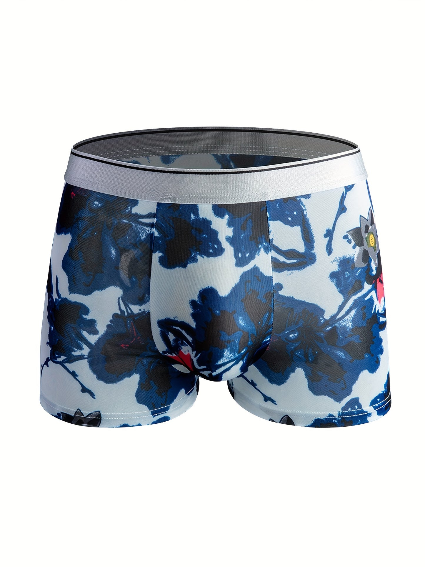 4 \ u002F5 pacotes de roupa íntima gráfica masculina moderna, cuecas boxer elásticas, respiráveis e confortáveis de secagem rápida, cuecas masculinas