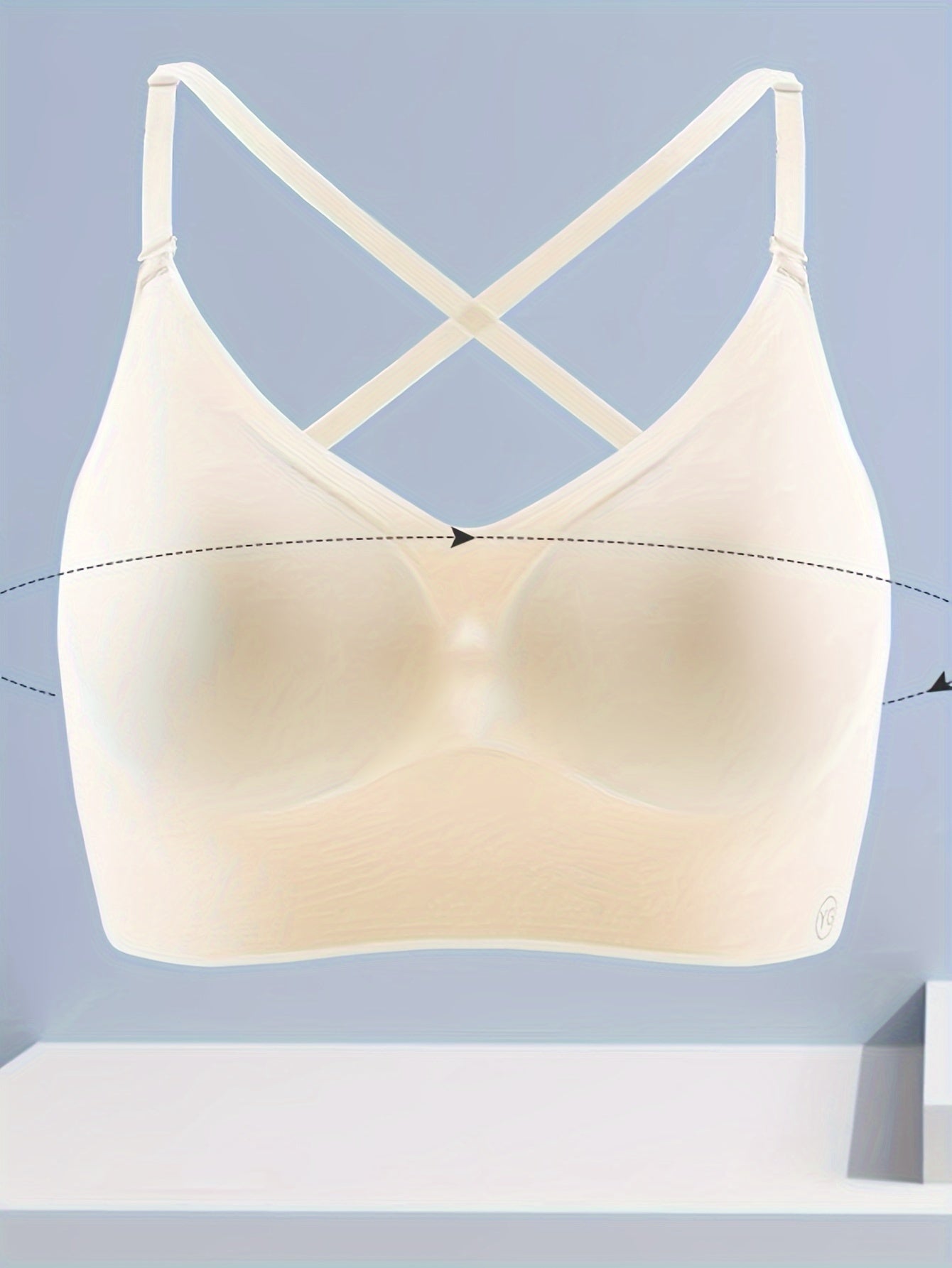 Simple Solid Wireless Bra, Comfy & Breathable Push Up Bra, Women's Lingerie & Underwear