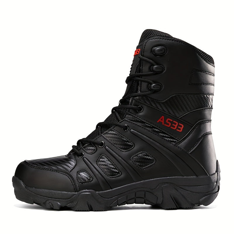 Men's Military Tactical Boots, Wear-resistant Non-slip Combat Boots For Outdoor Hiking Trekking