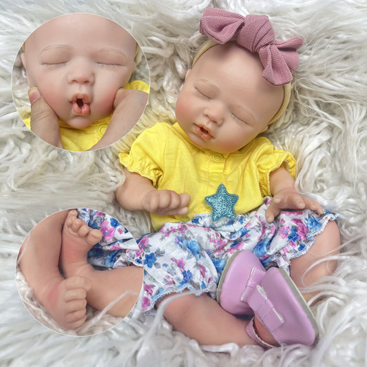 13 Inch\u002F33 CM Whole Body Silicone Doll, Can Drink Milk, Can Pee, Silicone Reborn Dolls, Soft Full Body Solid Silicone Reborn Dolls, Christmas Gift