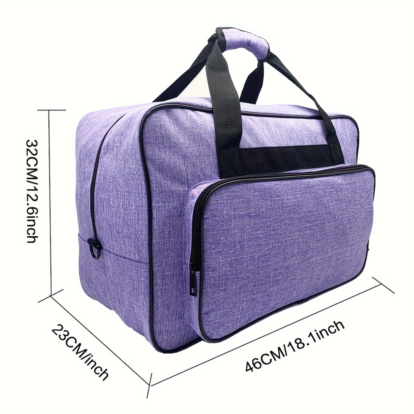 1pc Estuche de transporte para máquina de coser, bolsa de almacenamiento para máquina de coser, bolsa universal con correa para el hombro, compatible con la mayoría de los cantantes estándar, hermano, Janome, etc. Suministros de arte