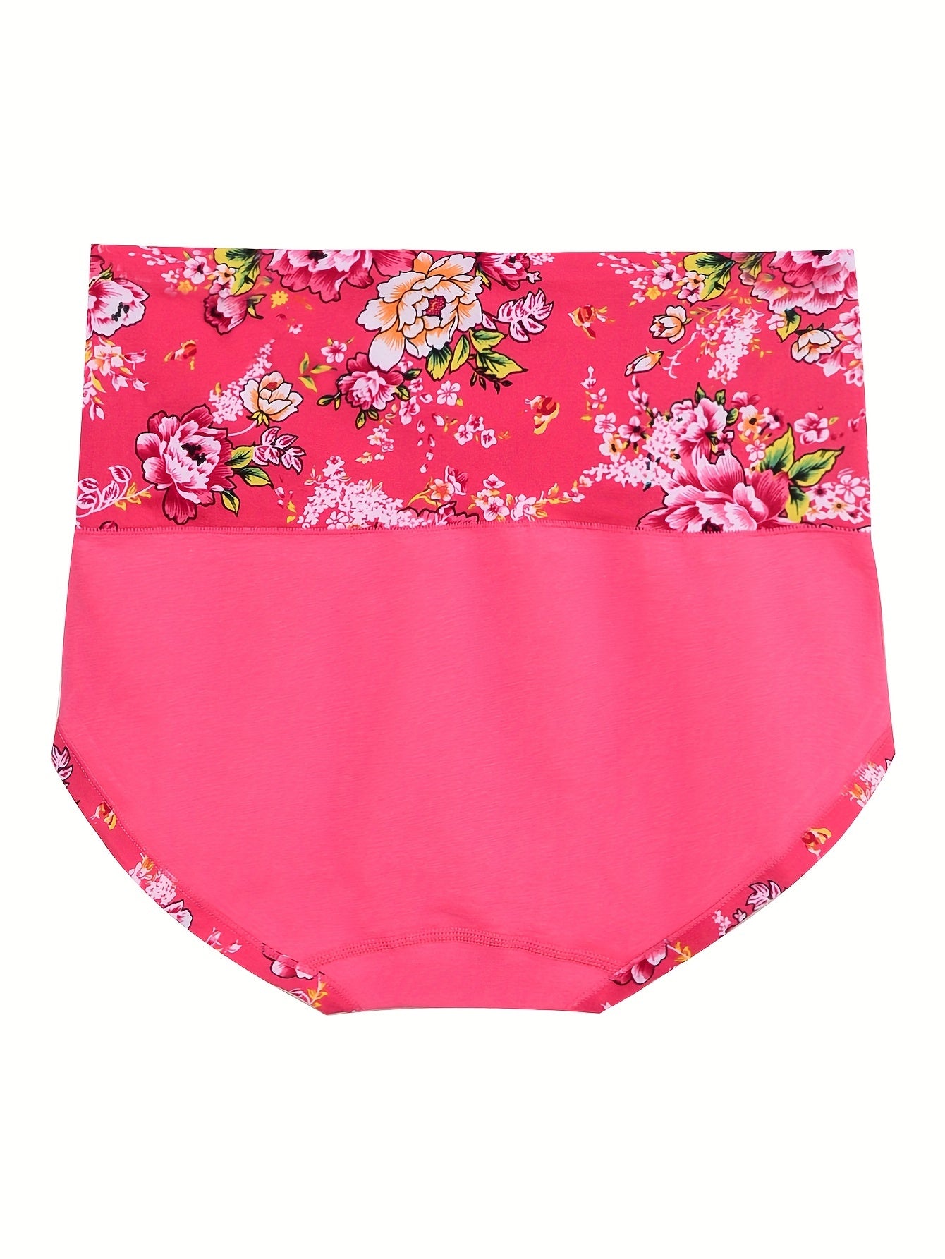 5pcs calzoncillos con estampado floral, cómodos y transpirables elásticos bragas, lencería y ropa interior de mujer