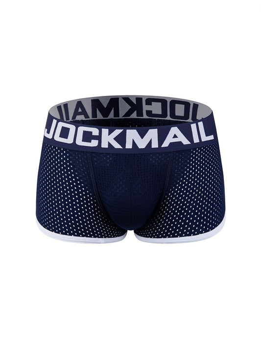 JOCKMAIL Herren Boxershorts Unterwäsche, Mesh Atmungsaktive bequeme gepolsterte Unterwäsche Boxer mit Hüft polster, Herren unterwäsche